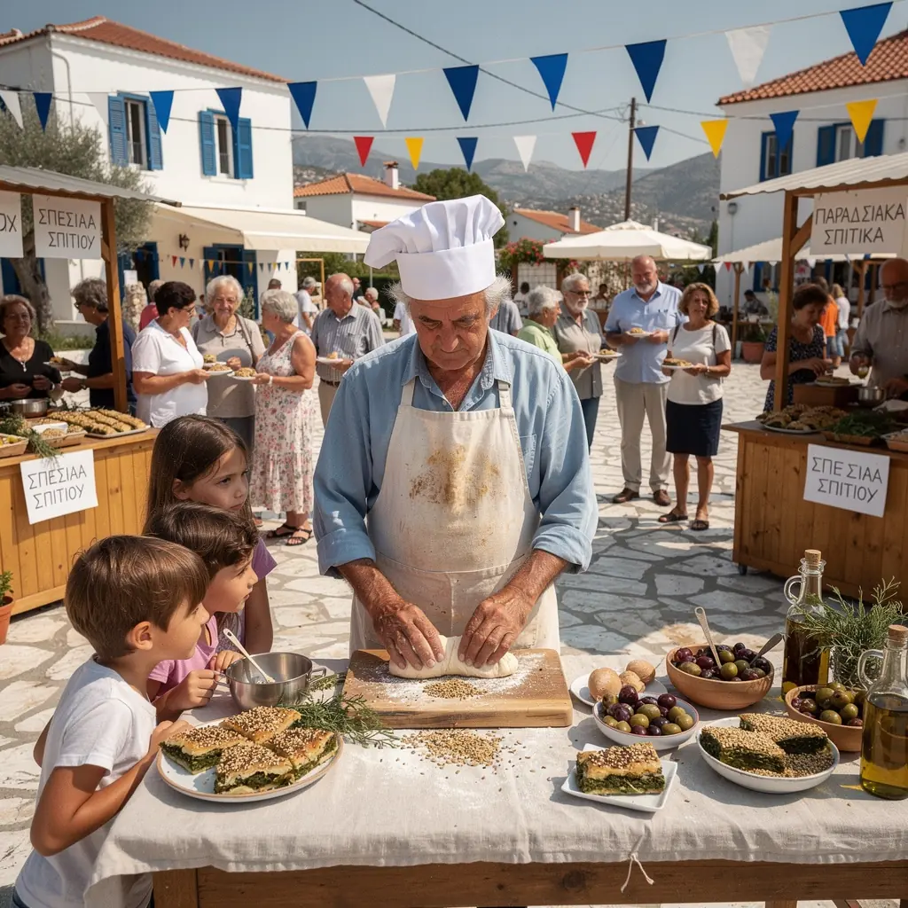 Αγροτικά τοπία με καλλιέργειες σπόρων στην Ελλάδα.