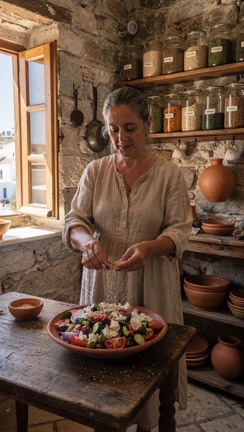 Μια ποικιλία σπόρων σε ένα φυσικό περιβάλλον, γιορτάζοντας την υγιεινή διατροφή.